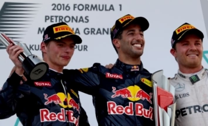 Hasil F1 GP Malaysia 2016 - Daniel Ricciardo - Max Verstappen - Nico Rosberg