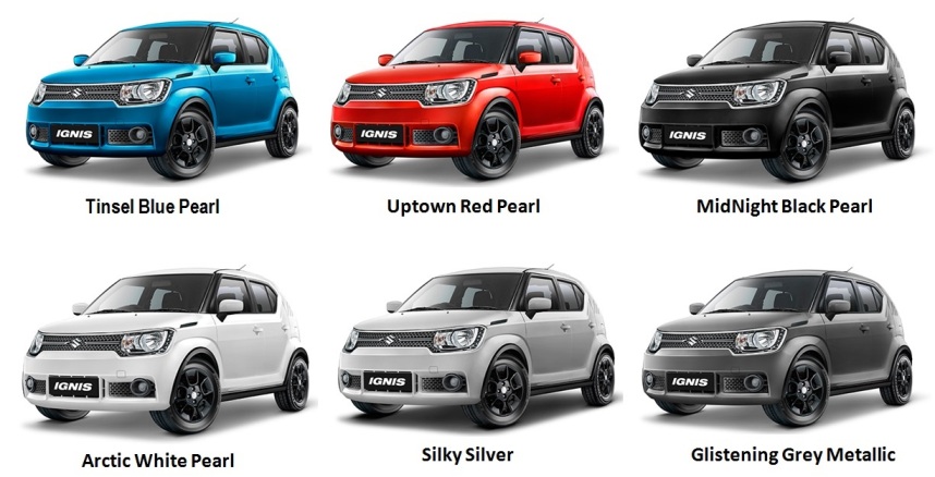 Pilihan Warna Suzuki Ignis ada 6 Dual Tone Merah-Hitam 