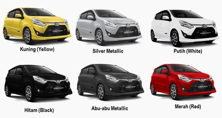 Pilihan Warna - Toyota Agya Facelift 2017