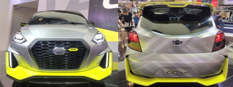 Datsun Go Live Concept - tampak depan belakang