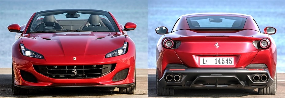Ferrari Portofino Tampak Depan dan Belakang