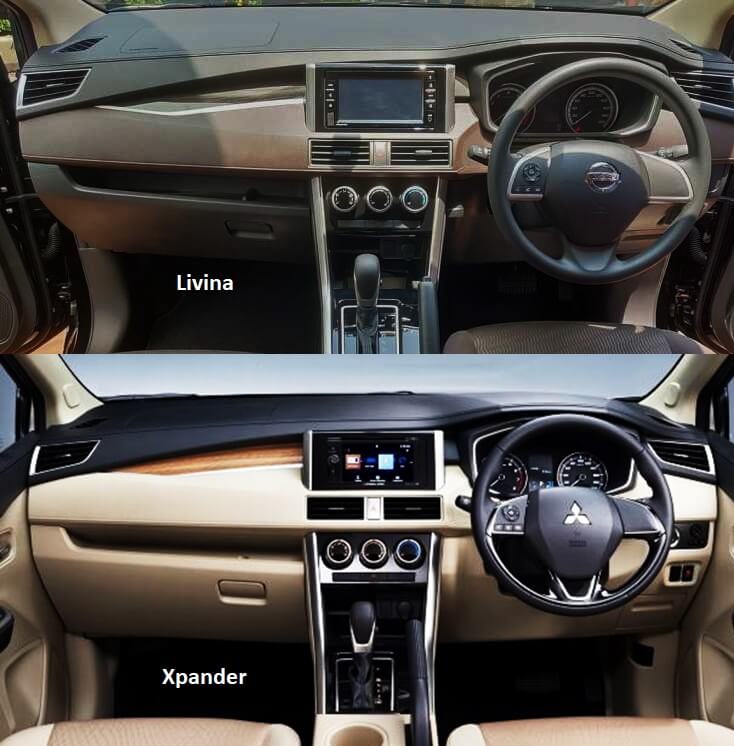 Perbedaan Xpander vs Livina 2019 - Interior Dashboard