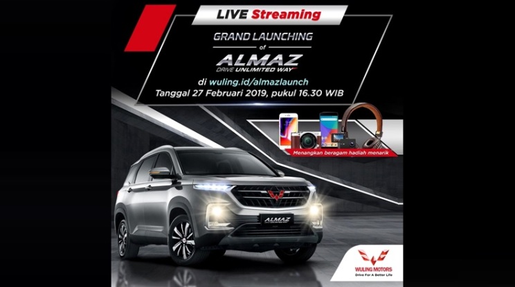 Wuling Almaz diluncurkan 27 Februari 2019