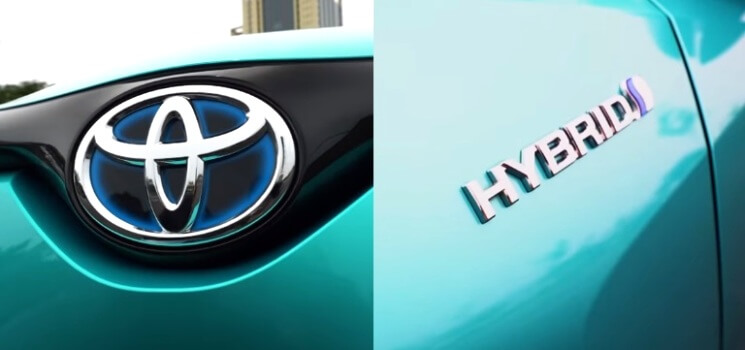 Perbedaan Toyota C-HR Hybrid - Logo dan Emblem
