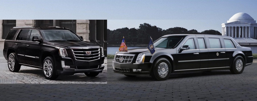 Cadillac Escalade & Presidential Limo - Mobil Donald Trump