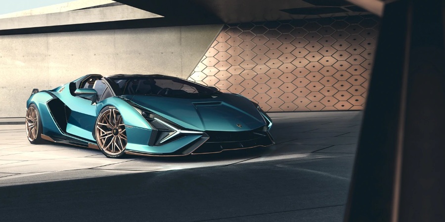 Lamborghini Sian Roadster - Blue