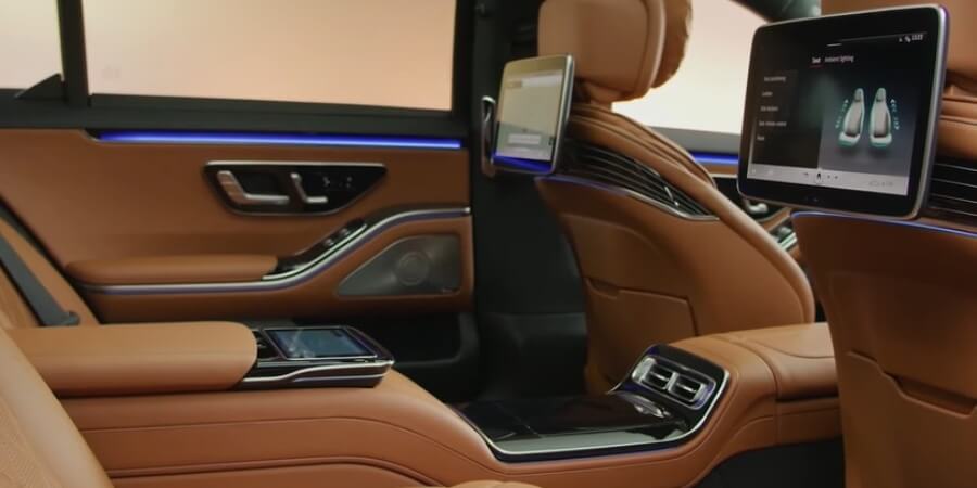 Interior Mercedes S-Class 2021 - Konsol Tengah Kabin Belakang