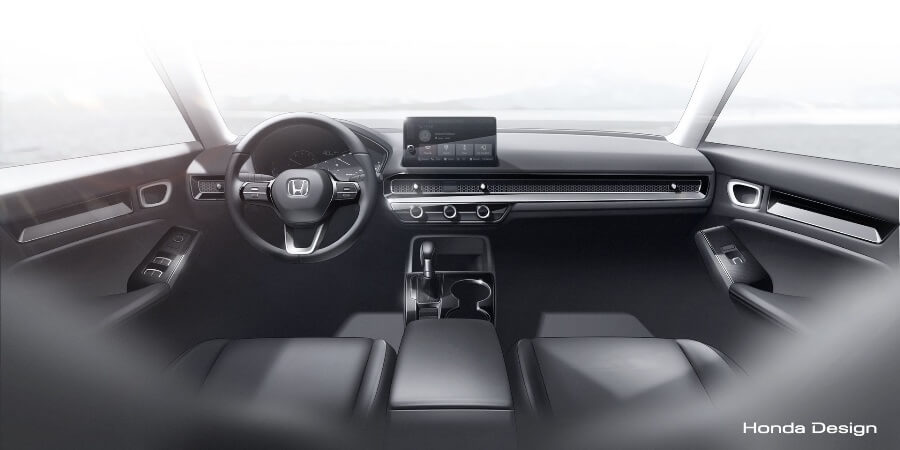 Interior Honda Civic Gen-11 - Sketsa Dashboard