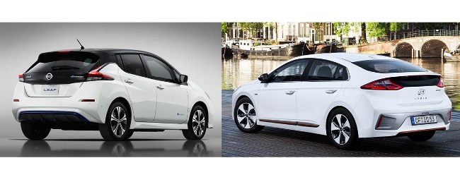Nissan Leaf vs Hyundai Ioniq - Tampak Belakang