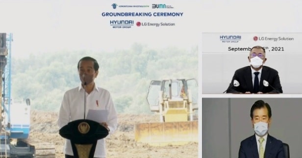 Presiden resmikan pembangunan pabrik baterai mobil listrik hyundai