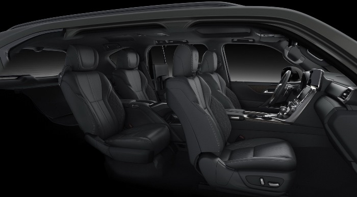 Interior Cabin Lexus LX 600 tipe 4-Seater Hitam