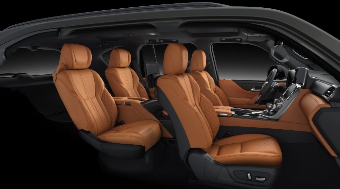Interior Cabin Lexus LX 600 tipe 4-Seater Hitam