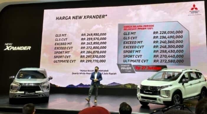 Daftar Harga Xpander 2022 dengan PPnBM 100% dan Harga Normal