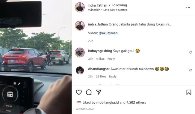 Posting Instagram indra_fathan - HR-V Generasi Baru 2022