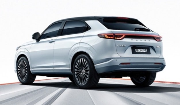 Honda eNS1 dan eNP1 tampak belakang