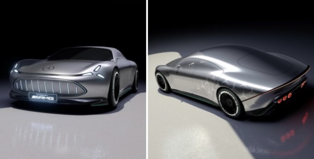 Konsep Sedan Listrik Mercedes AMG - Depan Belakang