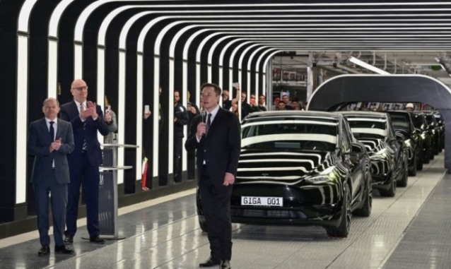 Elon Musk saat Peresmian Gigafactory di Berlin, Jerman