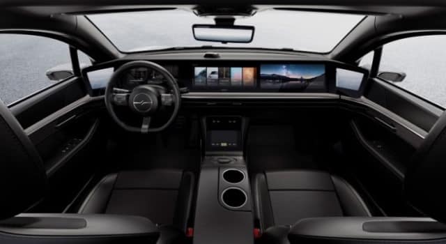 Konsep interior Mobil EV Sony