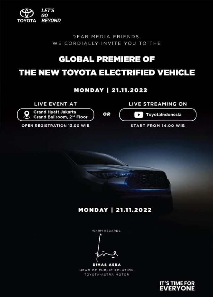 Pengumuman Peluncuran Toyota Innova Zenix di 21 November 2022