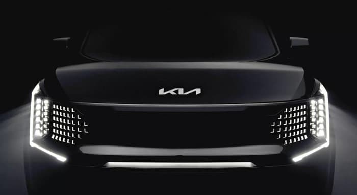 Siluet Depan Kia EV9 versi Produksi