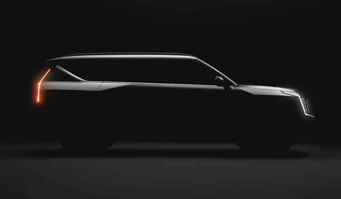 Siluet Kia EV9 versi Produksi