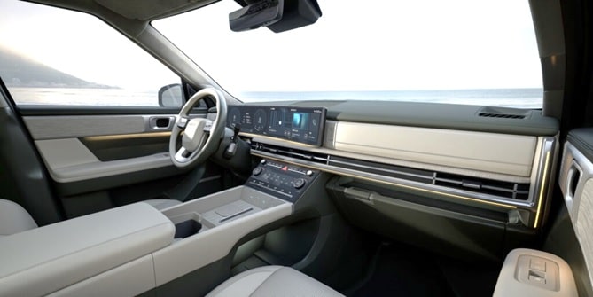 Interior Dashboard Santa Fe 2023 Generasi Baru