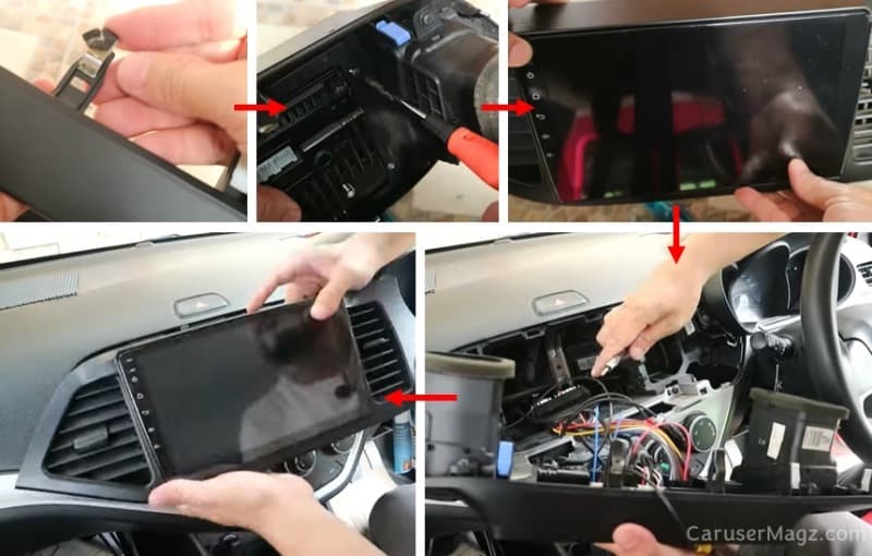 Step Pasang Frame dan Head Unit Android di All New Picanto